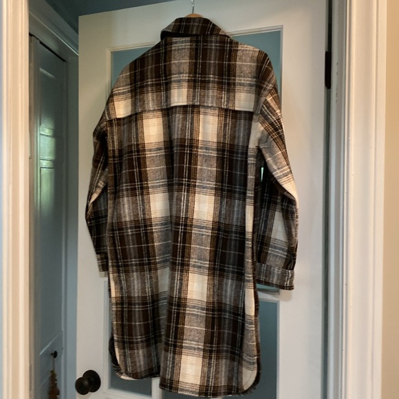 Long plaid shacket - Picture 5 of 6